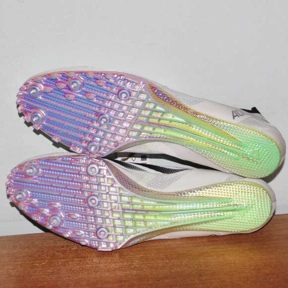 Adidas Adizero Finesse Track Spikes Mens 11.5 White Green Spark - Picture 6 of 7